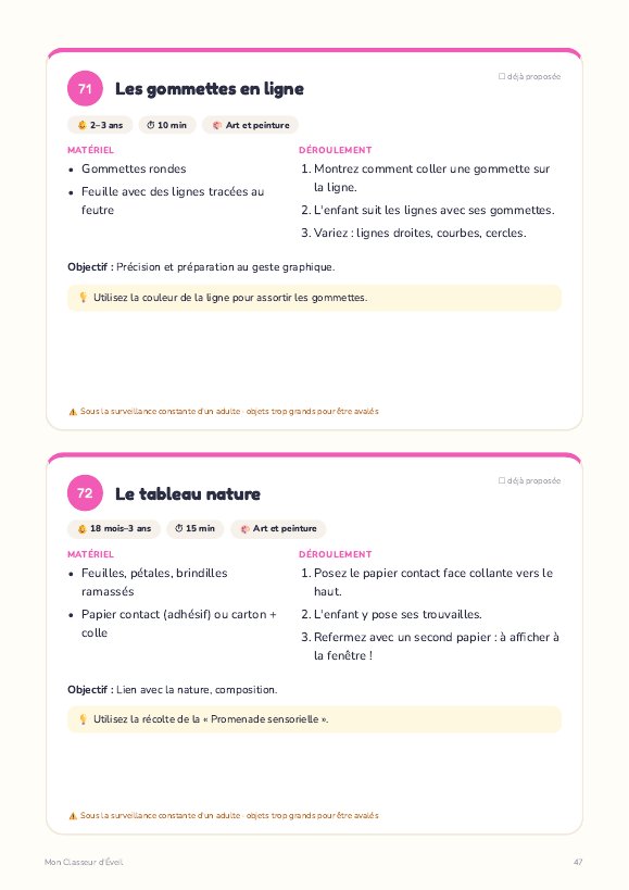 Exemple de fiches langage et comptines